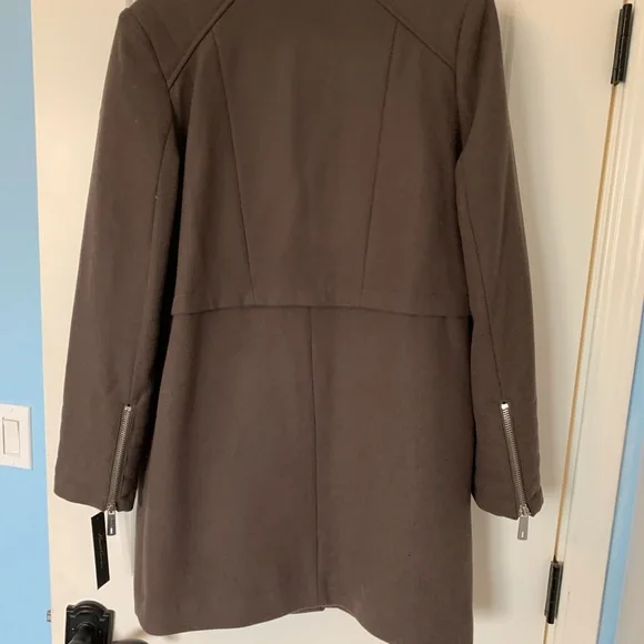 Kenneth Cole Tan Wool coat. size 8 NWT - Picture 2 of 14